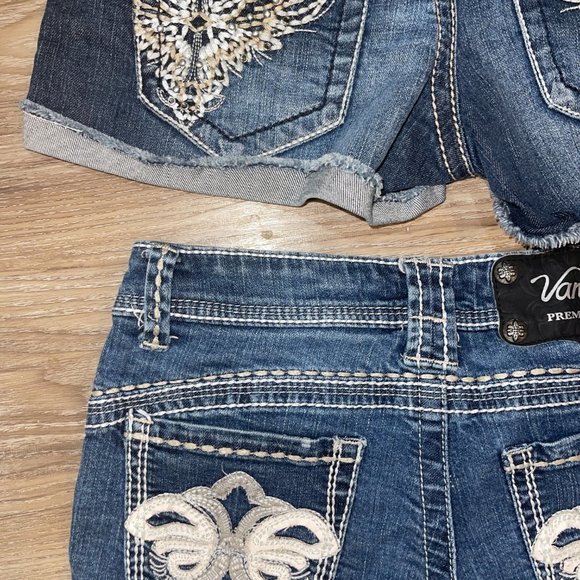 Vanity Jean Shorts Bundle sz 25 - Picture 5 of 6